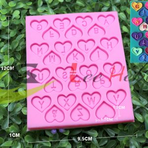 molde corazones con letras